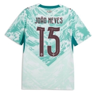 Camiseta Portugal Joao Neves #15 Segunda Equipación Replica Mundial 2026 mangas cortas